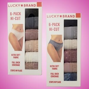 Lucky Brand Underwear Hi Cut Full Back Coverage Women 12 Pairs Bundle NWT